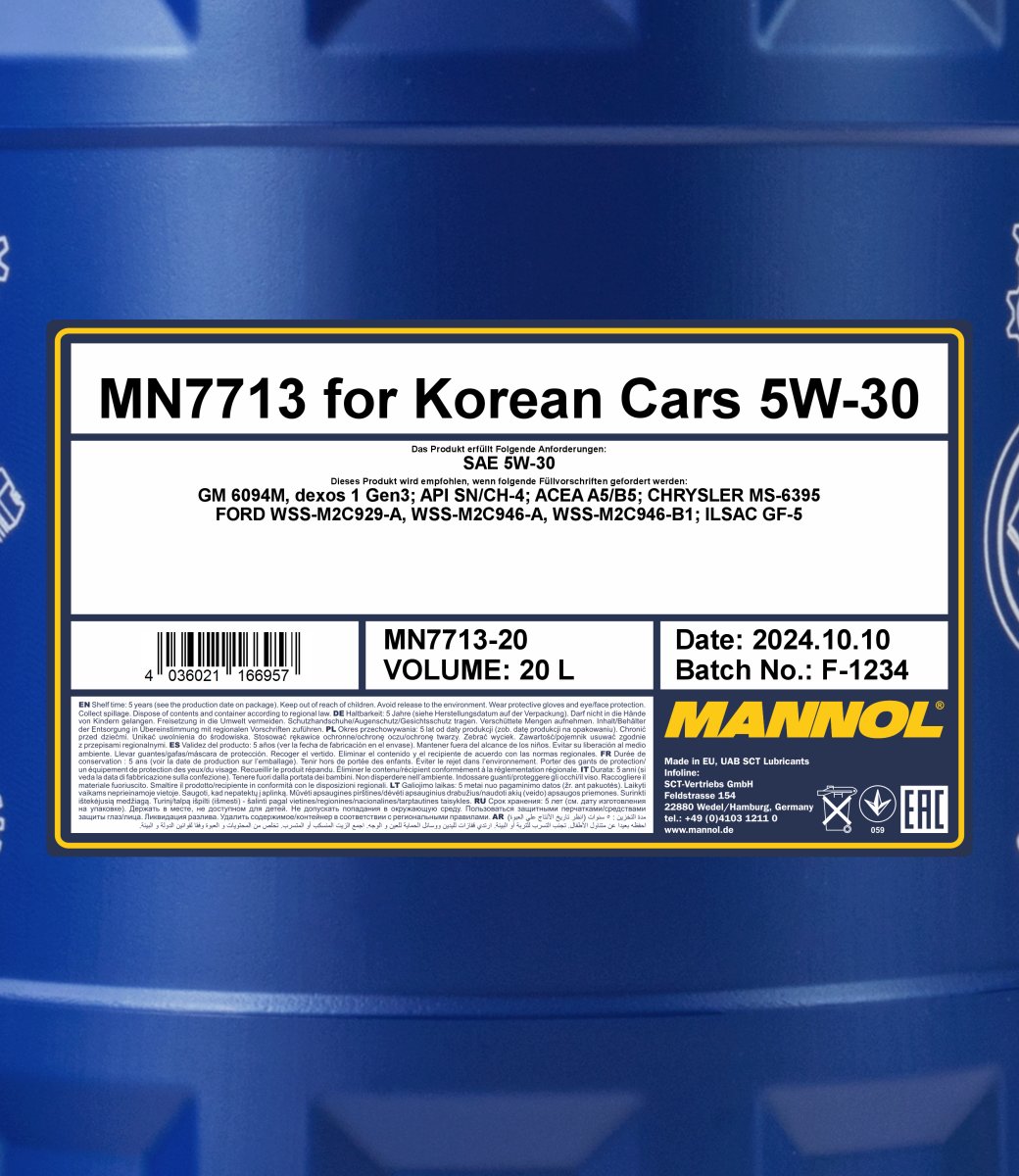 MN7713 for Korean Cars 5W-30