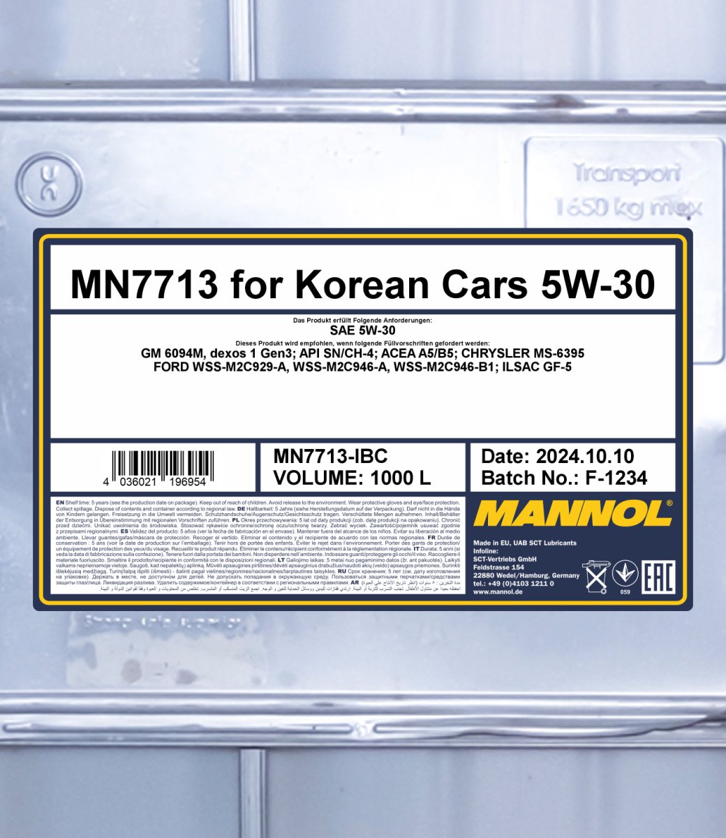 MN7713 for Korean Cars 5W-30
